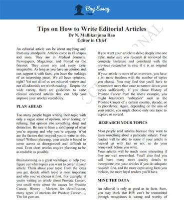 what is an editorial essay